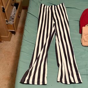 Black and White Striped Pants